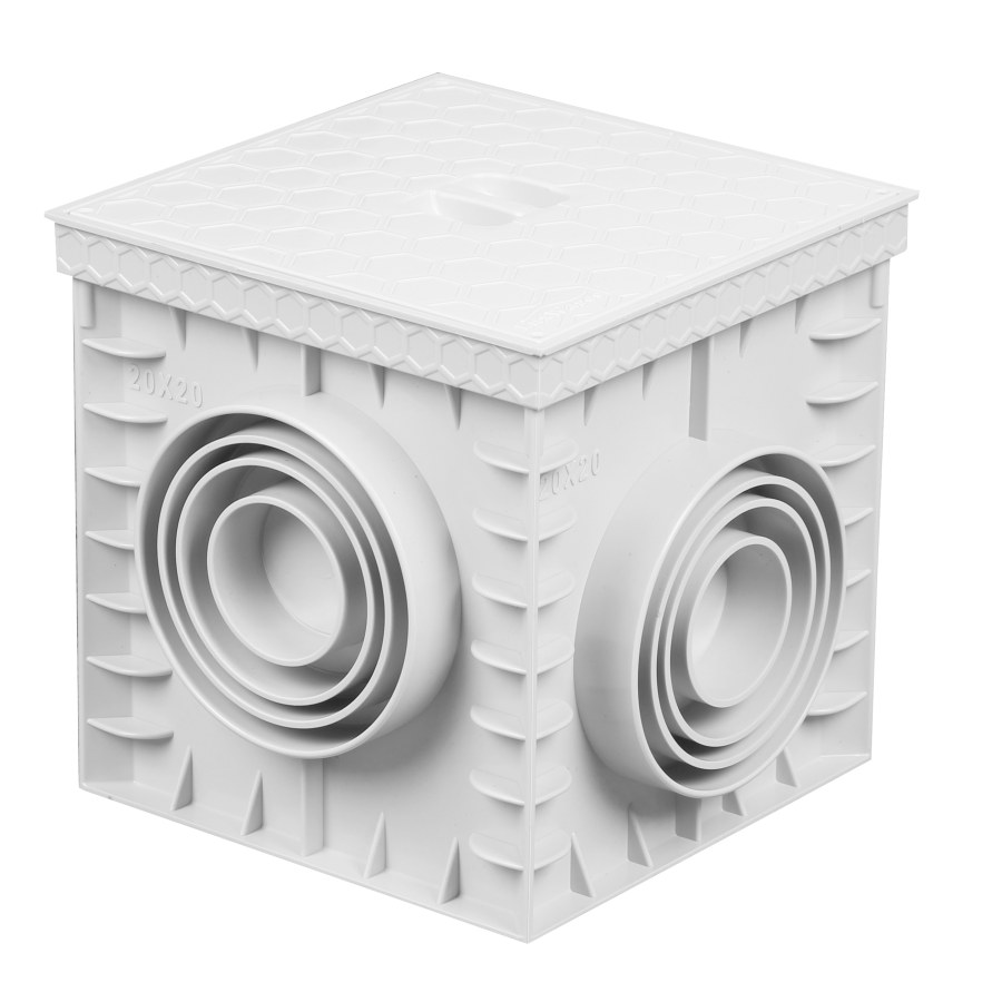 20x20 PLASTİK RÖGAR KUTUSU MENHOL DÜZ KAPAKLI